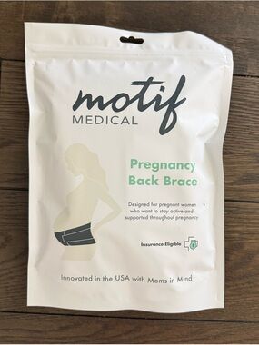 Motif Pregnancy Back Brace, Pregnancy Support Brace - White